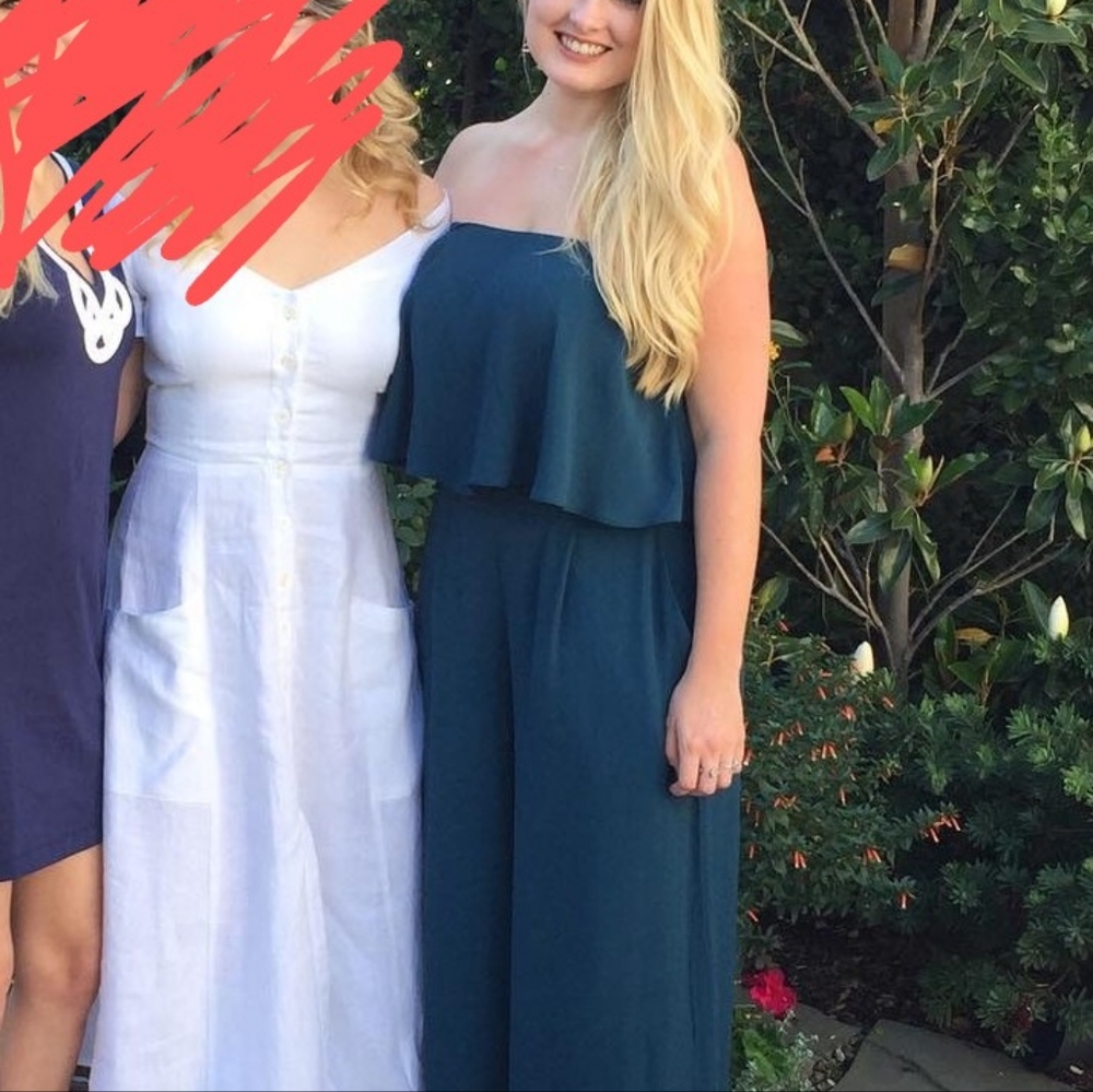 Free People Blue Flowy, Loose, Wide Legged Pants - Size Small